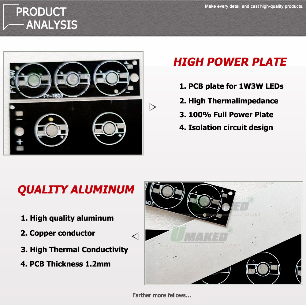 10Pc LED PCB High Power Alumin - đánh giá và giá Flood Tray Table