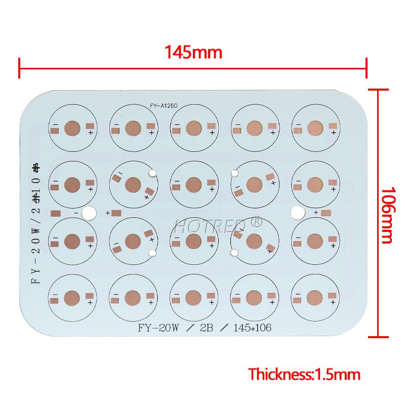 LED Aluminum PCB Board Base Pl - đánh giá và giá Flood Tray Table